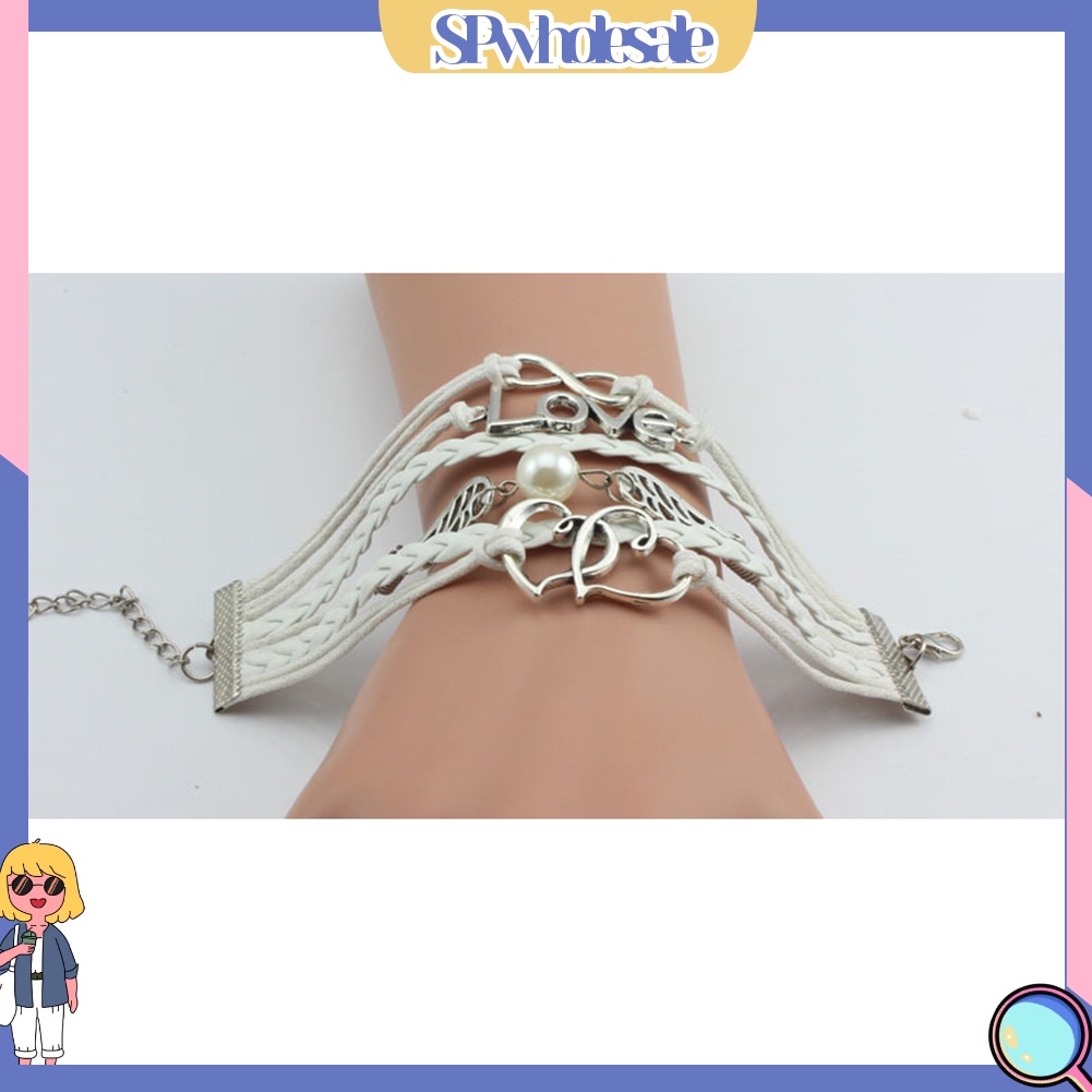 {SPwholesale} Vòng tay nhiều lớp họa tiết LOVE sành điệu cá tính cho nữ