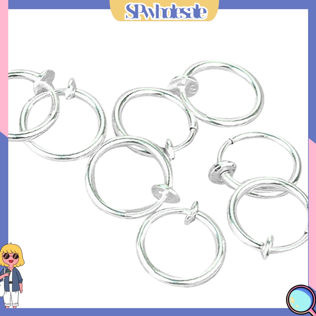 {SPwholesale} Set 8 Khuyên mũi không bấm lỗ thời trang cho nam/nữ