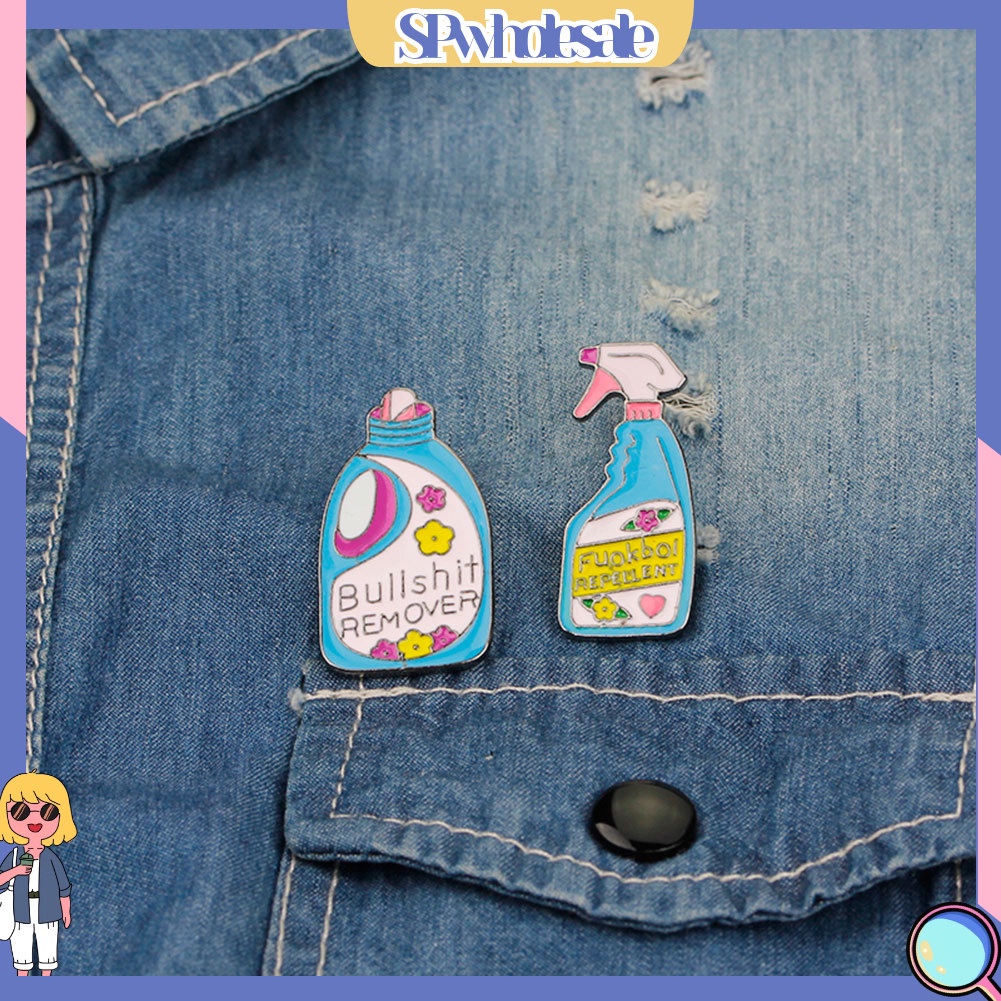 {SPwholesale} Ghim cài áo hình bình nước giặt dễ thương trang trí cho quần áo