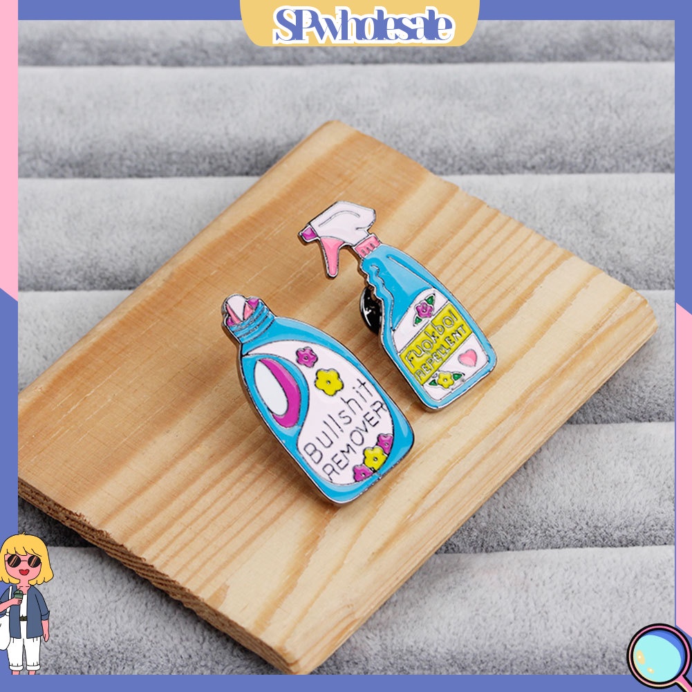 {SPwholesale} Ghim cài áo hình bình nước giặt dễ thương trang trí cho quần áo