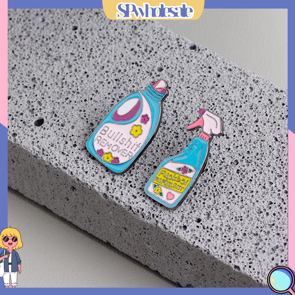 {SPwholesale} Ghim cài áo hình bình nước giặt dễ thương trang trí cho quần áo