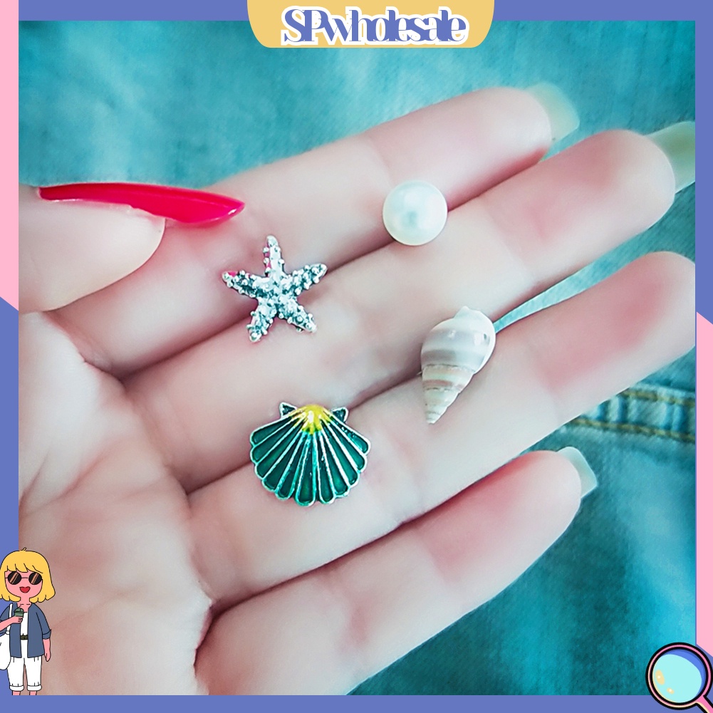 {SPwholesale} Set 4 bông tai nữ hình vỏ sò/ ngọc trai dễ thương