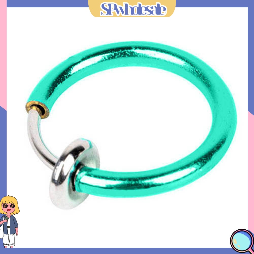 {SPwholesale} Set 2 khuyên mũi dạng kẹp thời trang Unisex