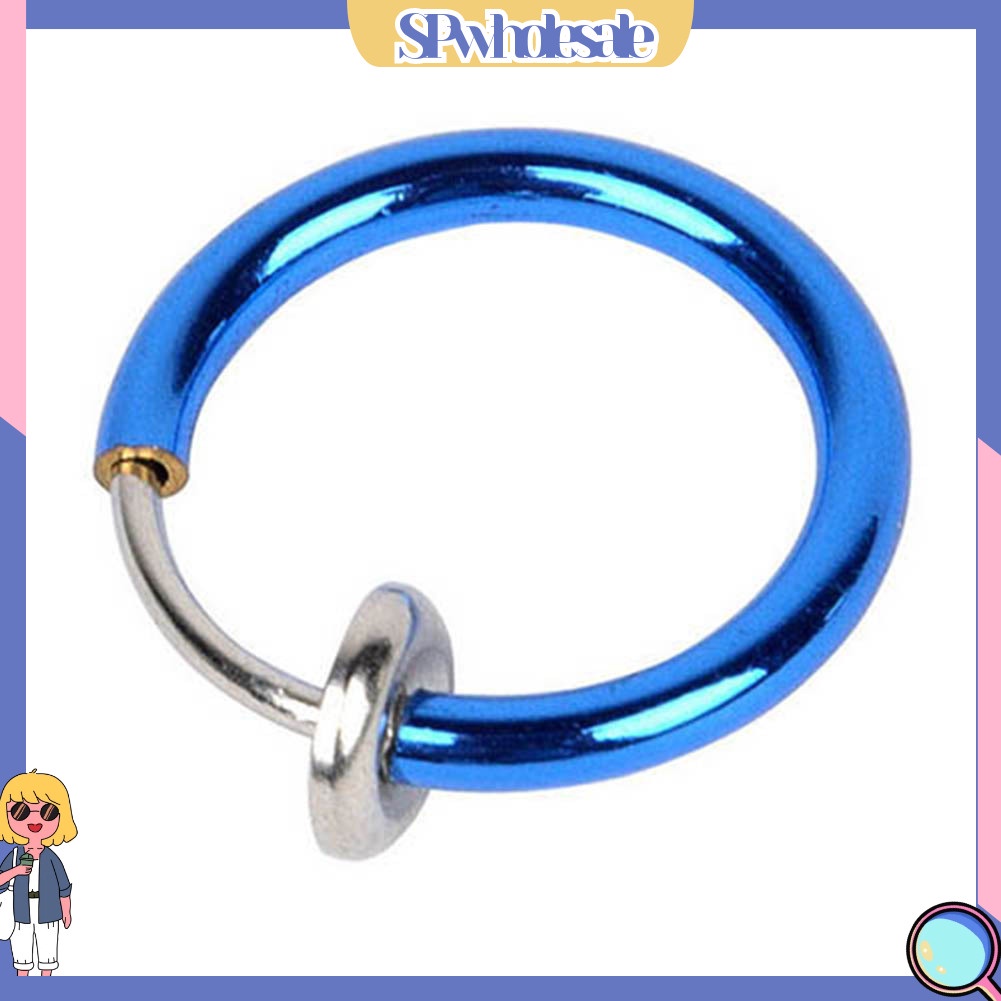 {SPwholesale} Set 2 khuyên mũi dạng kẹp thời trang Unisex