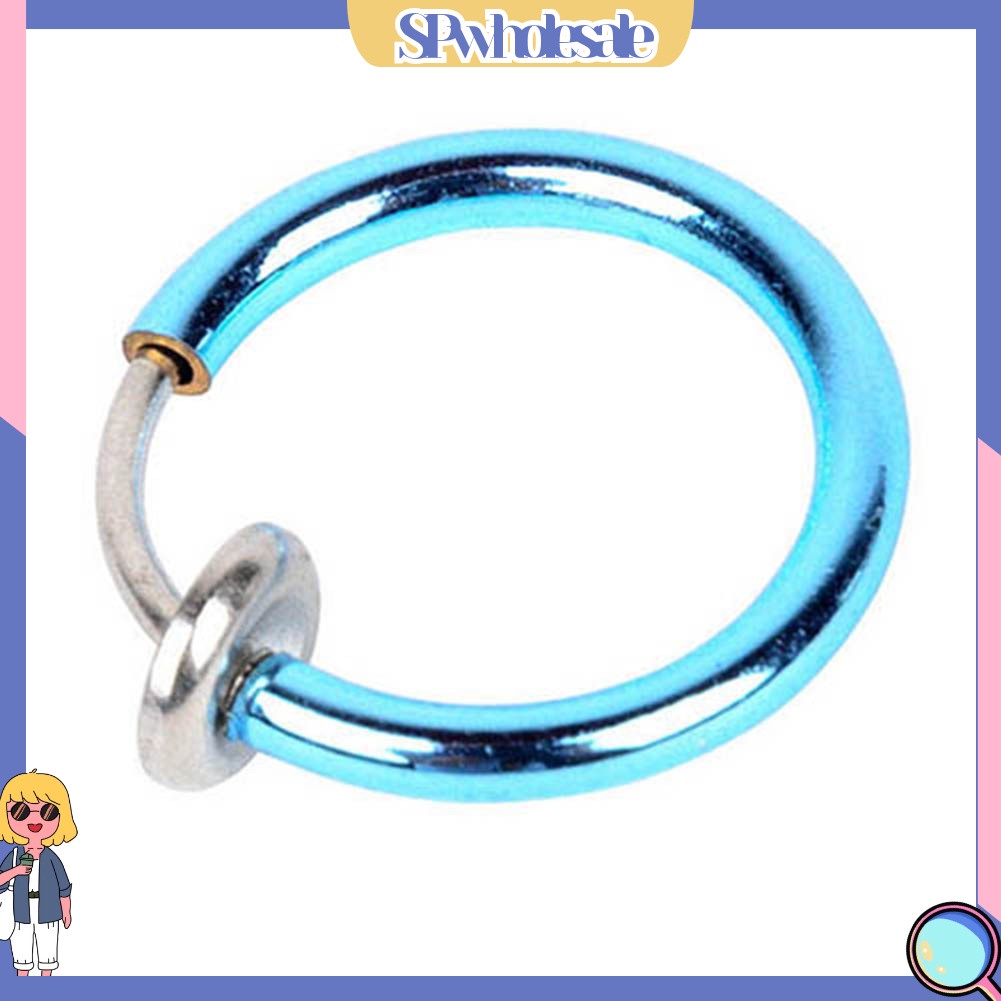 {SPwholesale} Set 2 khuyên mũi dạng kẹp thời trang Unisex