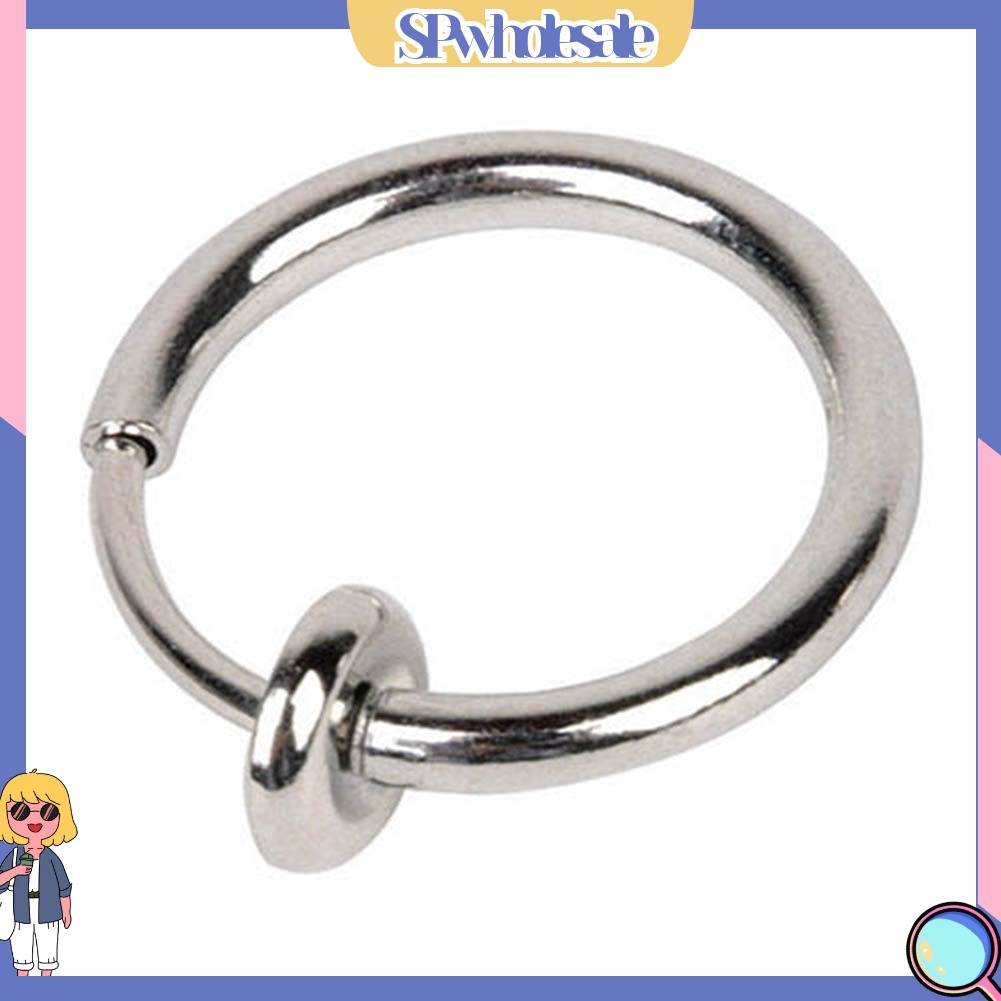 {SPwholesale} Set 2 khuyên mũi dạng kẹp thời trang Unisex