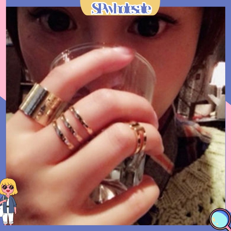 {SPwholesale} Set 3 nhẫn đeo ngón tay kiểu dáng thời trang cho nữ