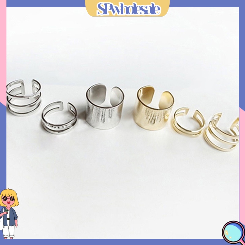 {SPwholesale} Set 3 nhẫn đeo ngón tay kiểu dáng thời trang cho nữ