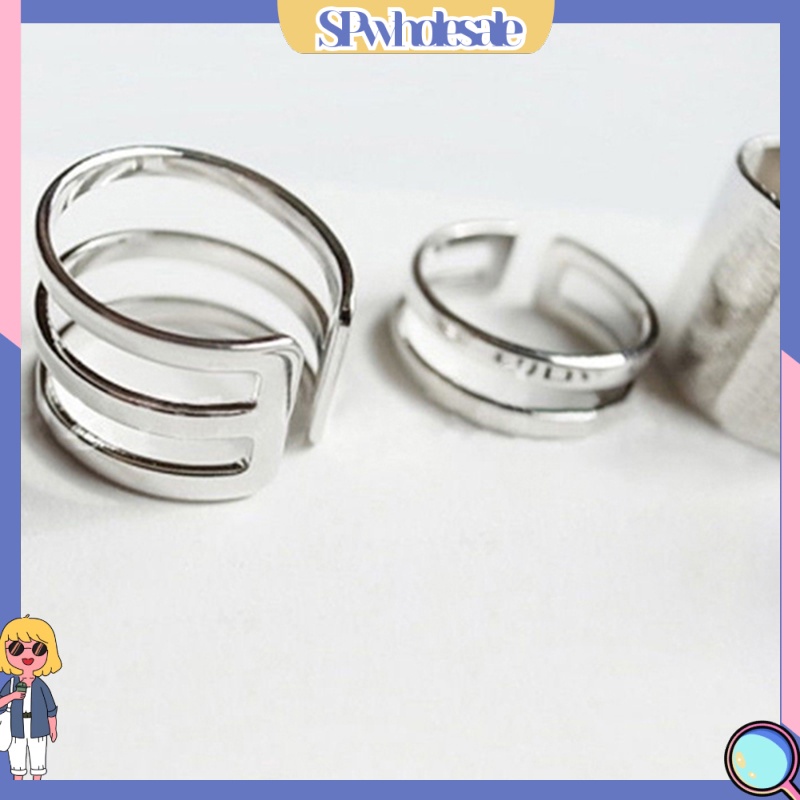 {SPwholesale} Set 3 nhẫn đeo ngón tay kiểu dáng thời trang cho nữ