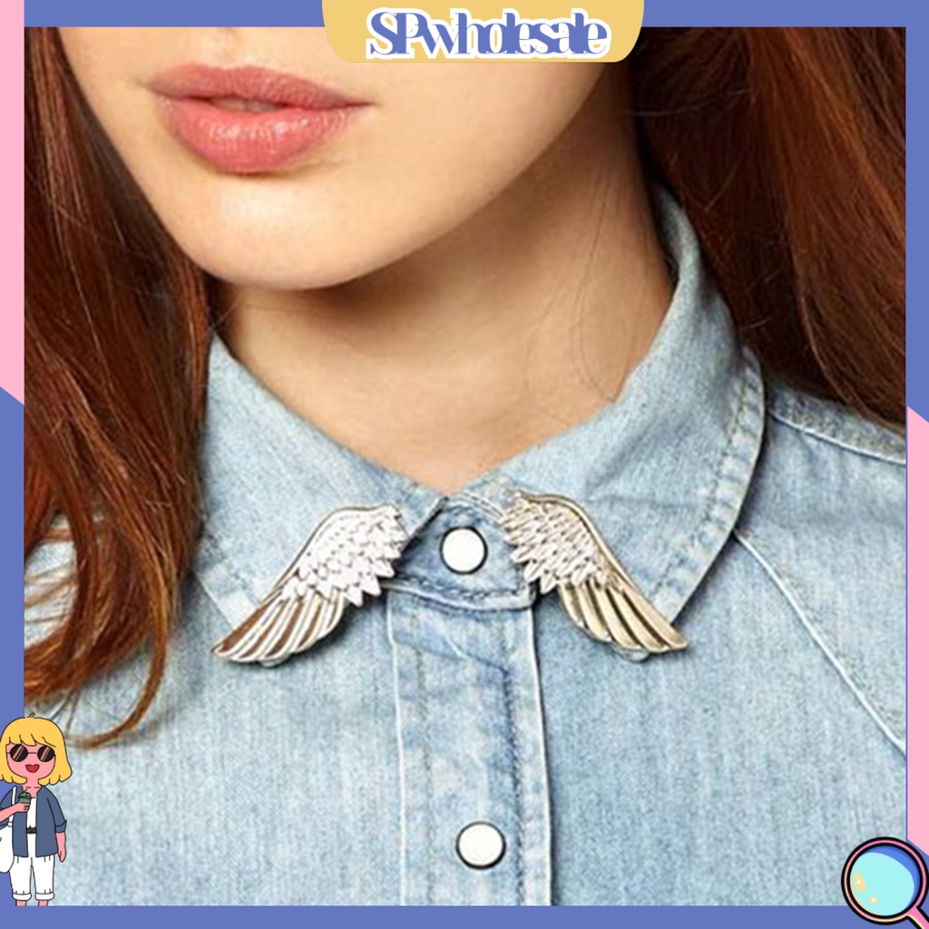{SPwholesale} Ghim cài cổ áo hình đôi cánh xinh xắn dành cho nữ