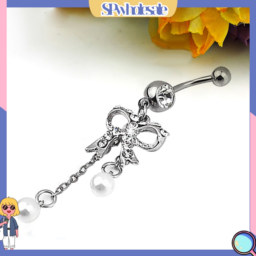 {SPwholesale} Khuyên rốn hình bướm đính đá xinh xắn dành cho nữ