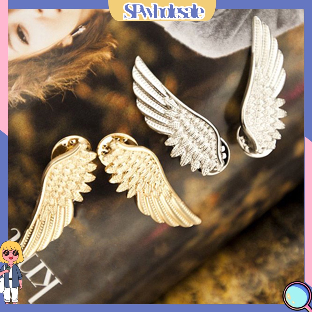 {SPwholesale} Ghim cài cổ áo hình đôi cánh xinh xắn dành cho nữ
