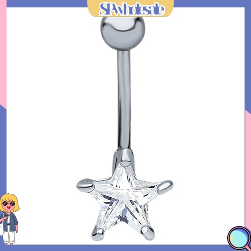 [SPwholesale] Khuyên rốn dạng thanh tạ hình ngôi sao năm cánh độc đáo