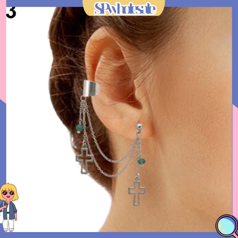 {SPwholesale} Khuyên tai tua rua dạng dây xích phong cách cá tính dành cho nữ