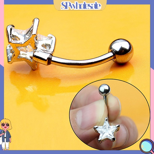 [SPwholesale] Khuyên rốn dạng thanh tạ hình ngôi sao năm cánh độc đáo