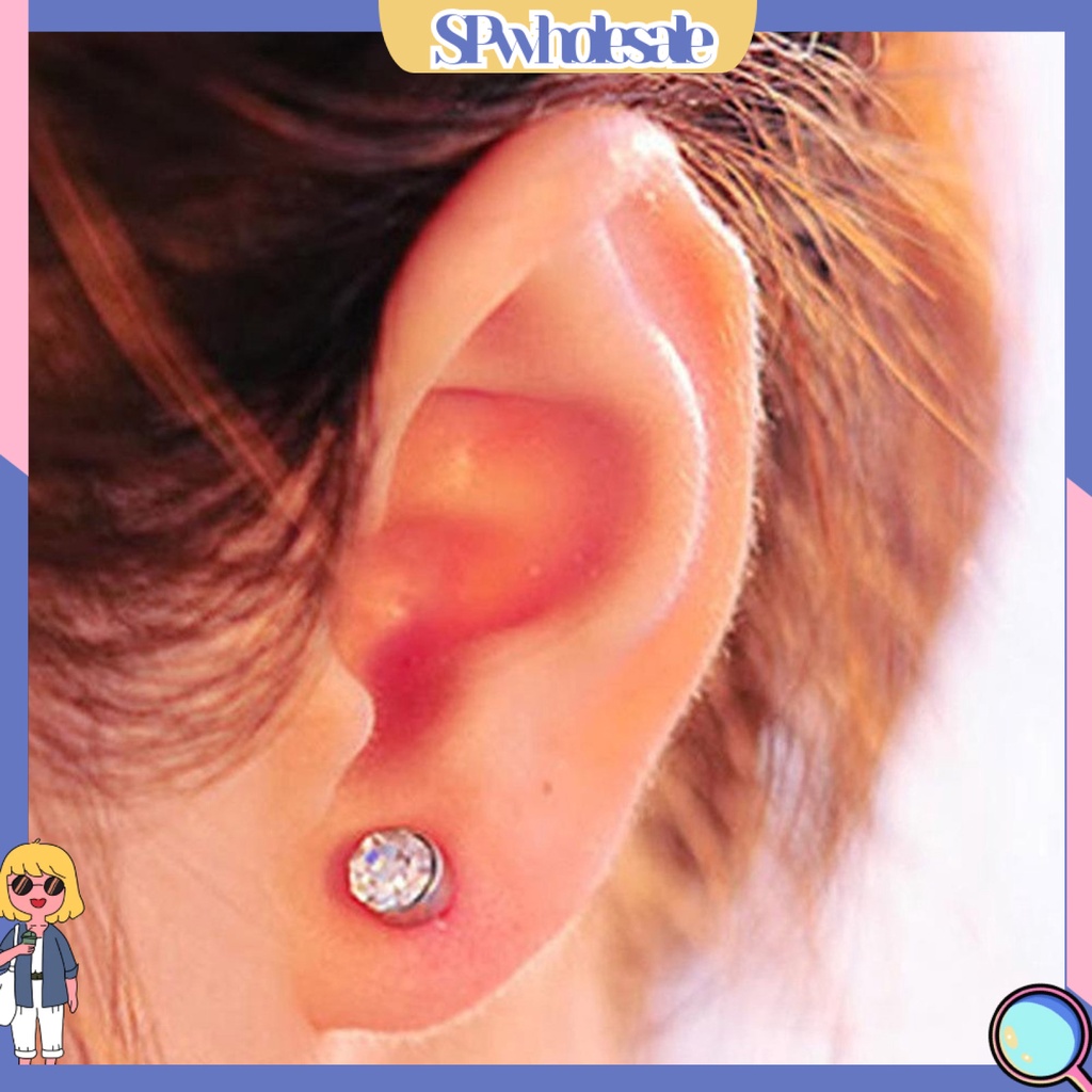 {SPwholesale} 12 đôi khuyên tai đính đá thời trang cho nữ