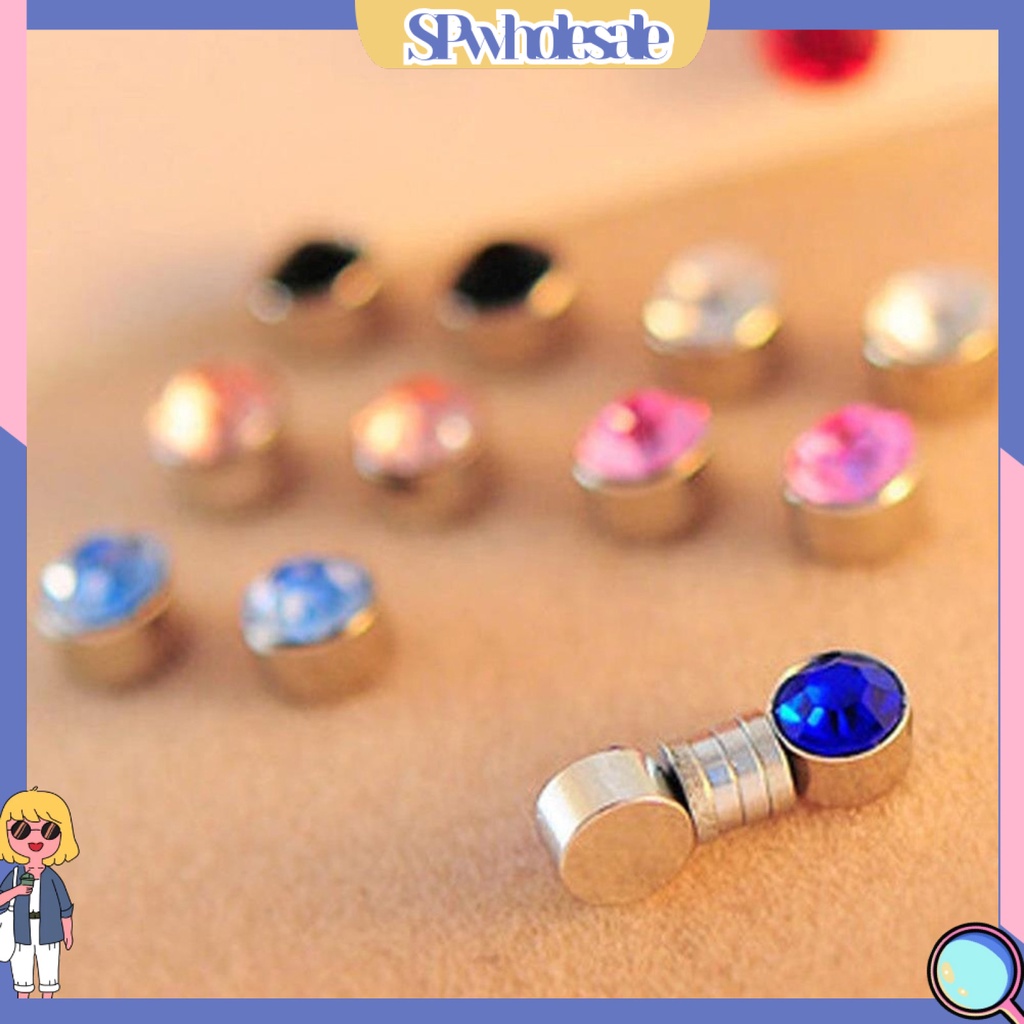 {SPwholesale} 12 đôi khuyên tai đính đá thời trang cho nữ