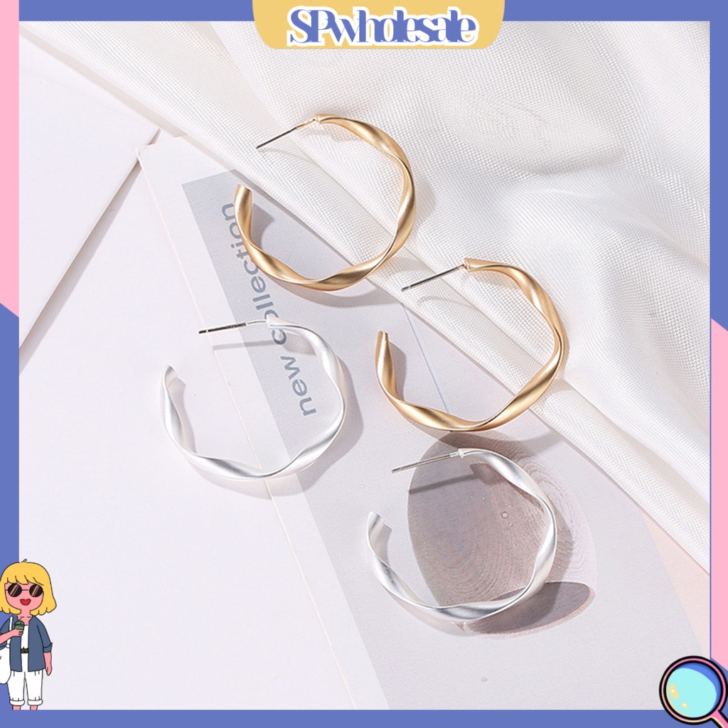 {SPwholesale} Bông tai dạng vòng thời trang cho nữ