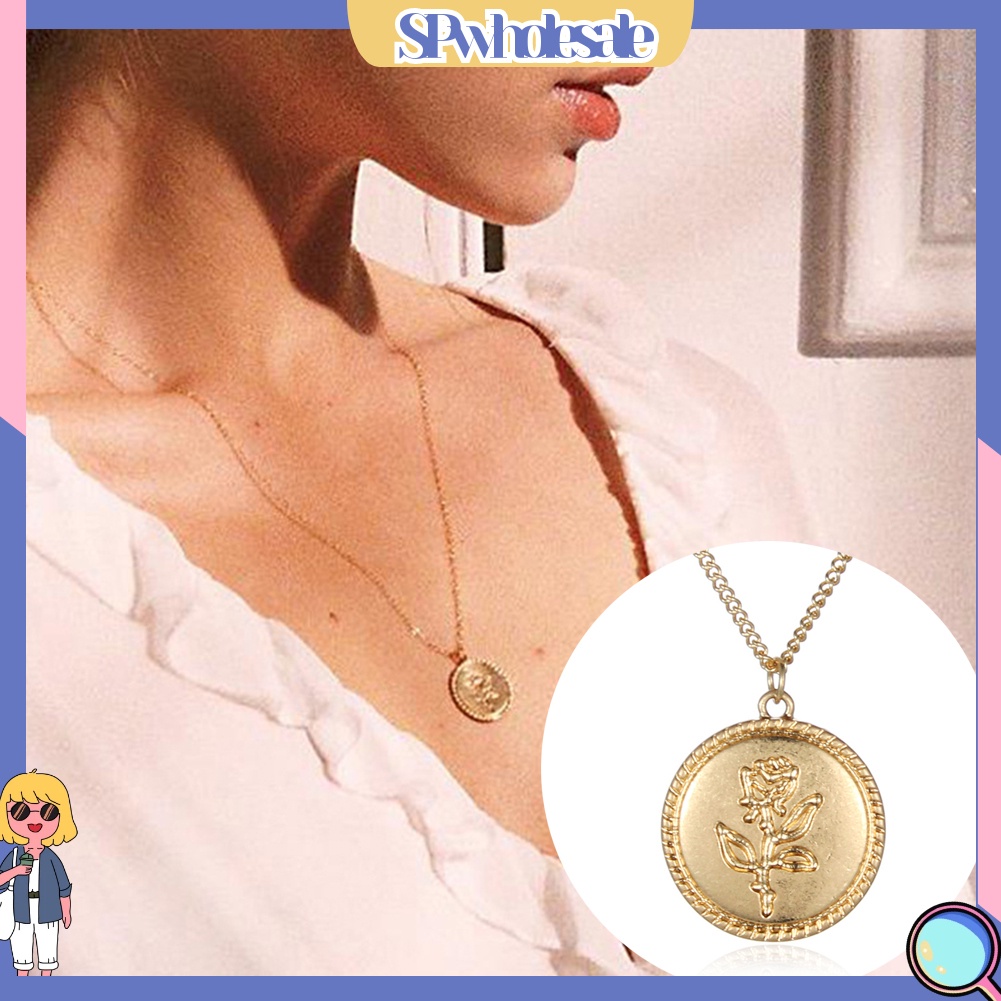 {SPwholesale} Dây chuyền hoa hồng phong cách vintage thời trang cho nữ