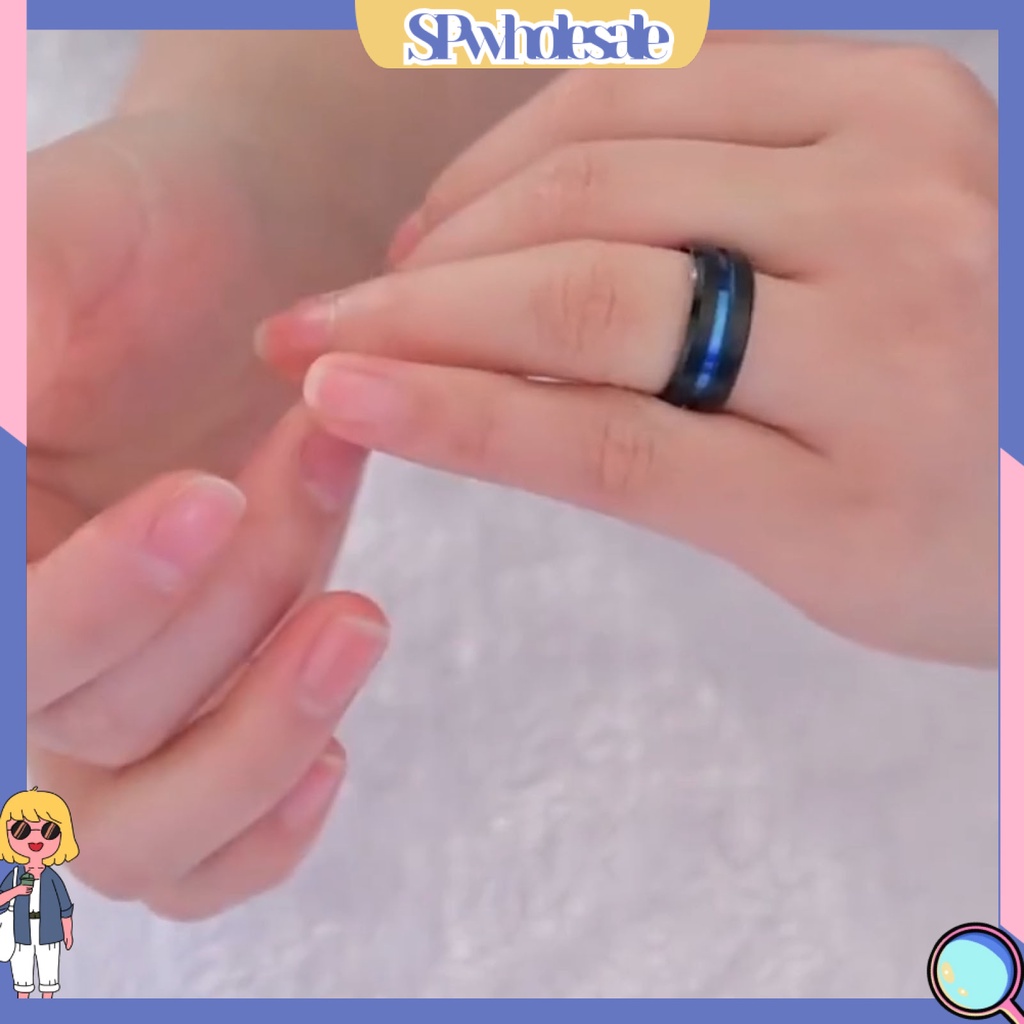 {SPwholesale} Nhẫn đính đá 2 màu thời trang sành điệu cho nam và nữ