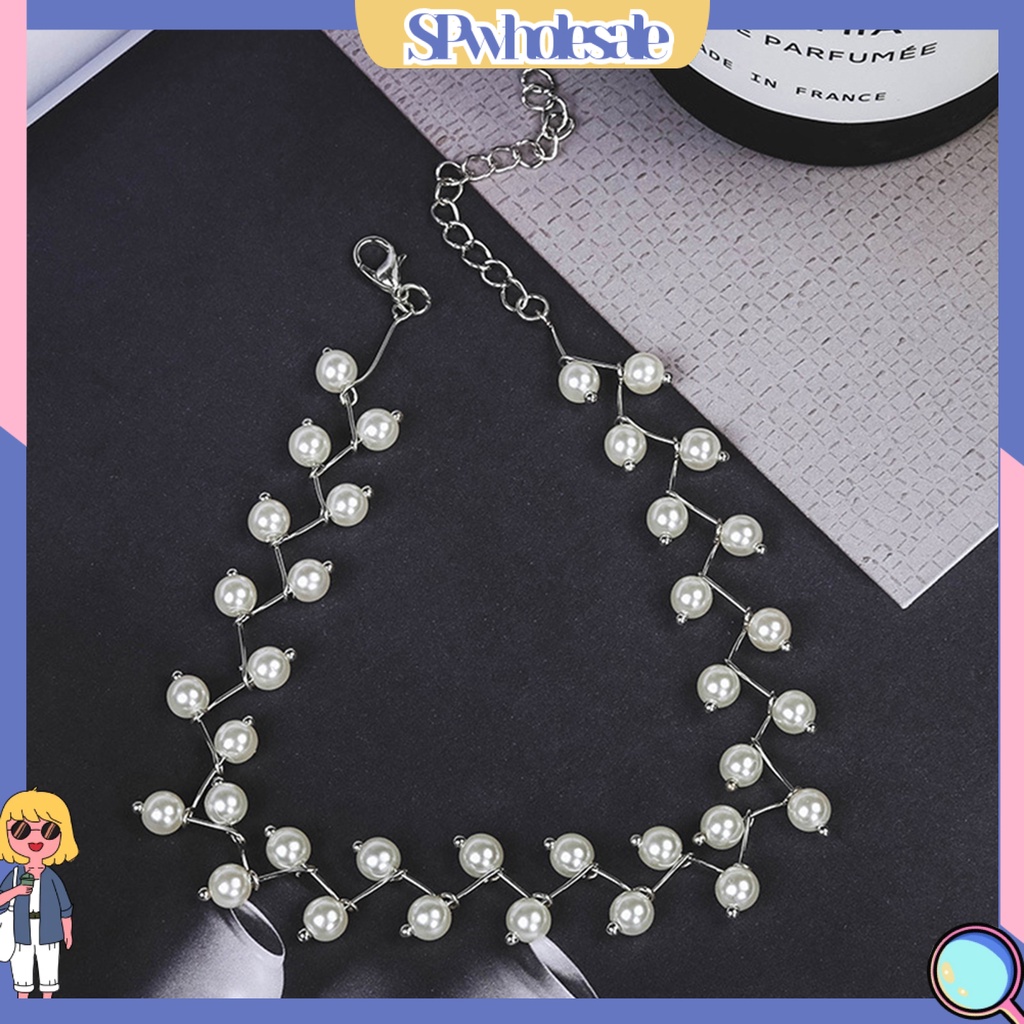 {SPwholesale} Vòng cổ choker đính ngọc trai nhân tạo phong cách thanh lịch thời trang cho bạn gái