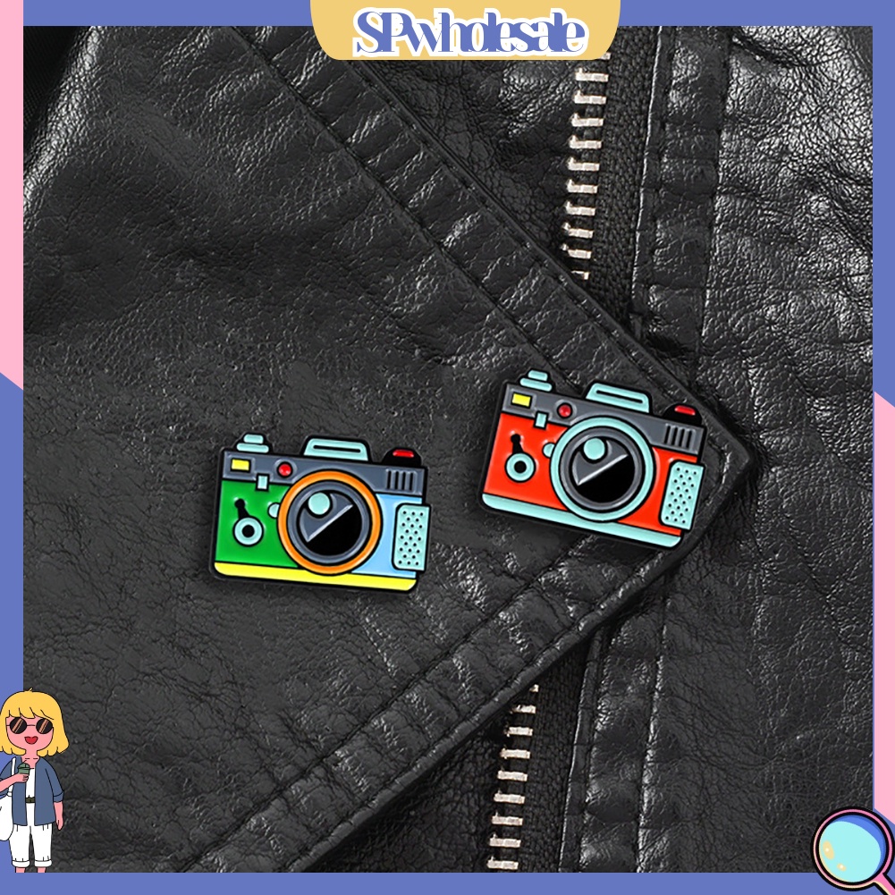 {SPwholesale} Ghim cài áo hình máy ảnh hoạt hình nhiều màu sắc