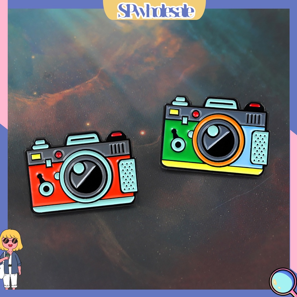 {SPwholesale} Ghim cài áo hình máy ảnh hoạt hình nhiều màu sắc