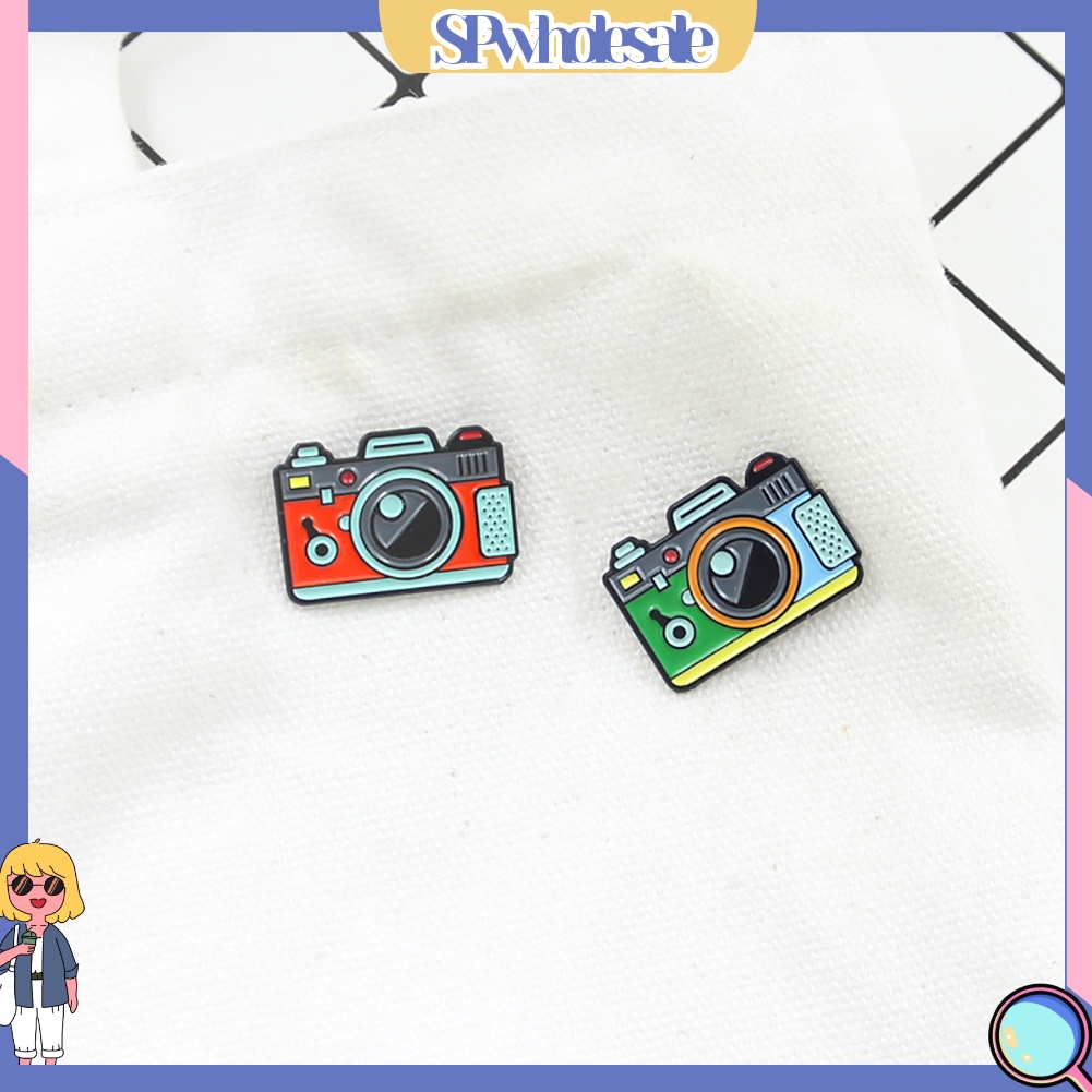 {SPwholesale} Ghim cài áo hình máy ảnh hoạt hình nhiều màu sắc
