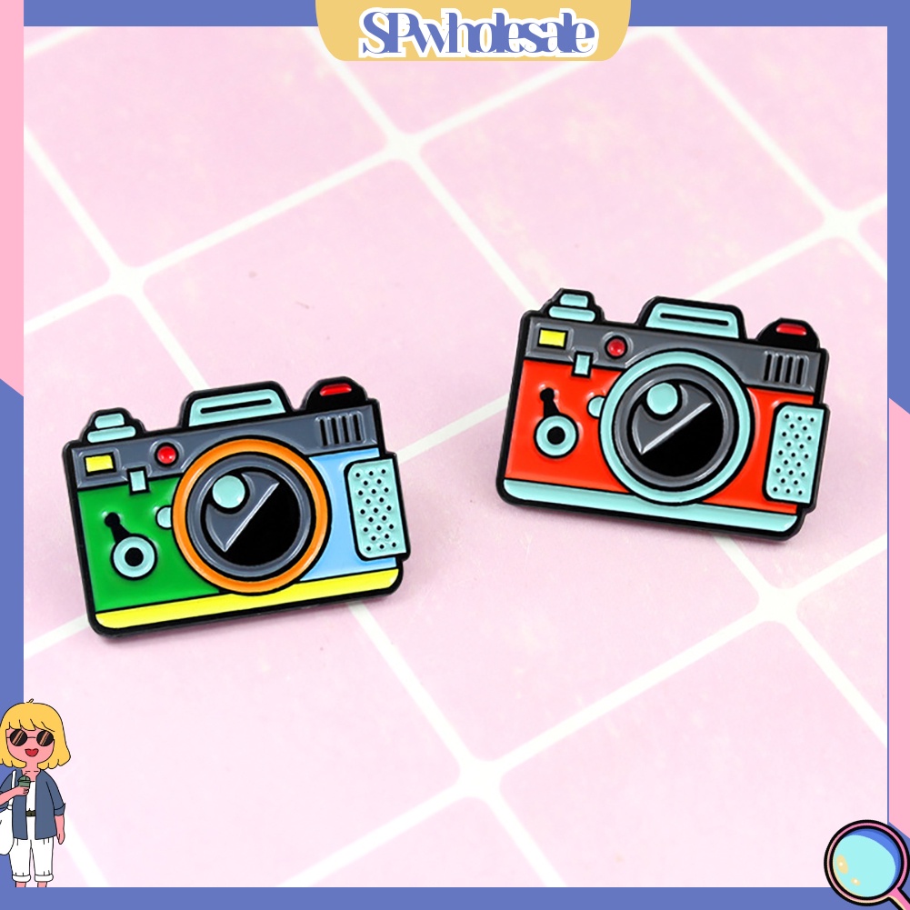 {SPwholesale} Ghim cài áo hình máy ảnh hoạt hình nhiều màu sắc