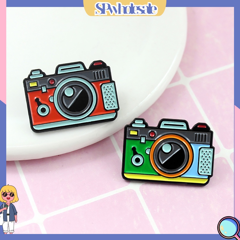 {SPwholesale} Ghim cài áo hình máy ảnh hoạt hình nhiều màu sắc