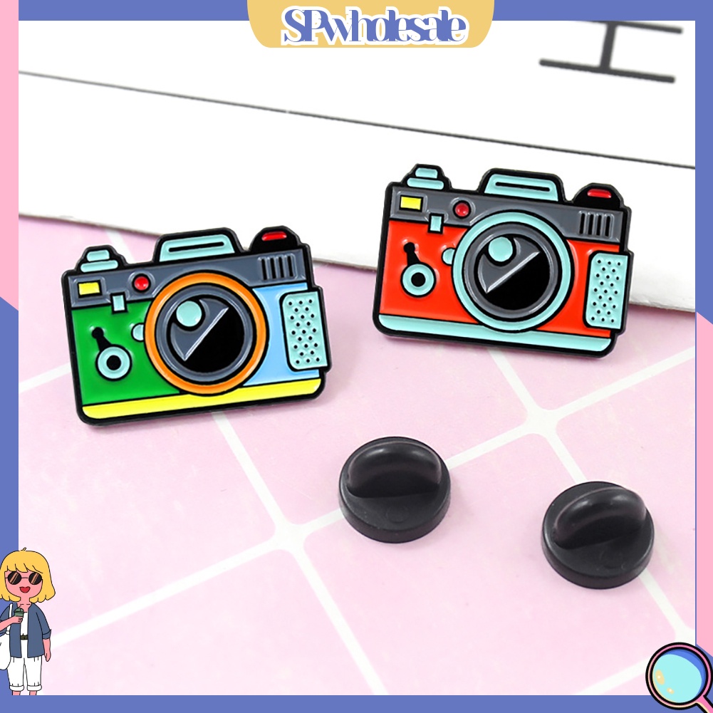{SPwholesale} Ghim cài áo hình máy ảnh hoạt hình nhiều màu sắc