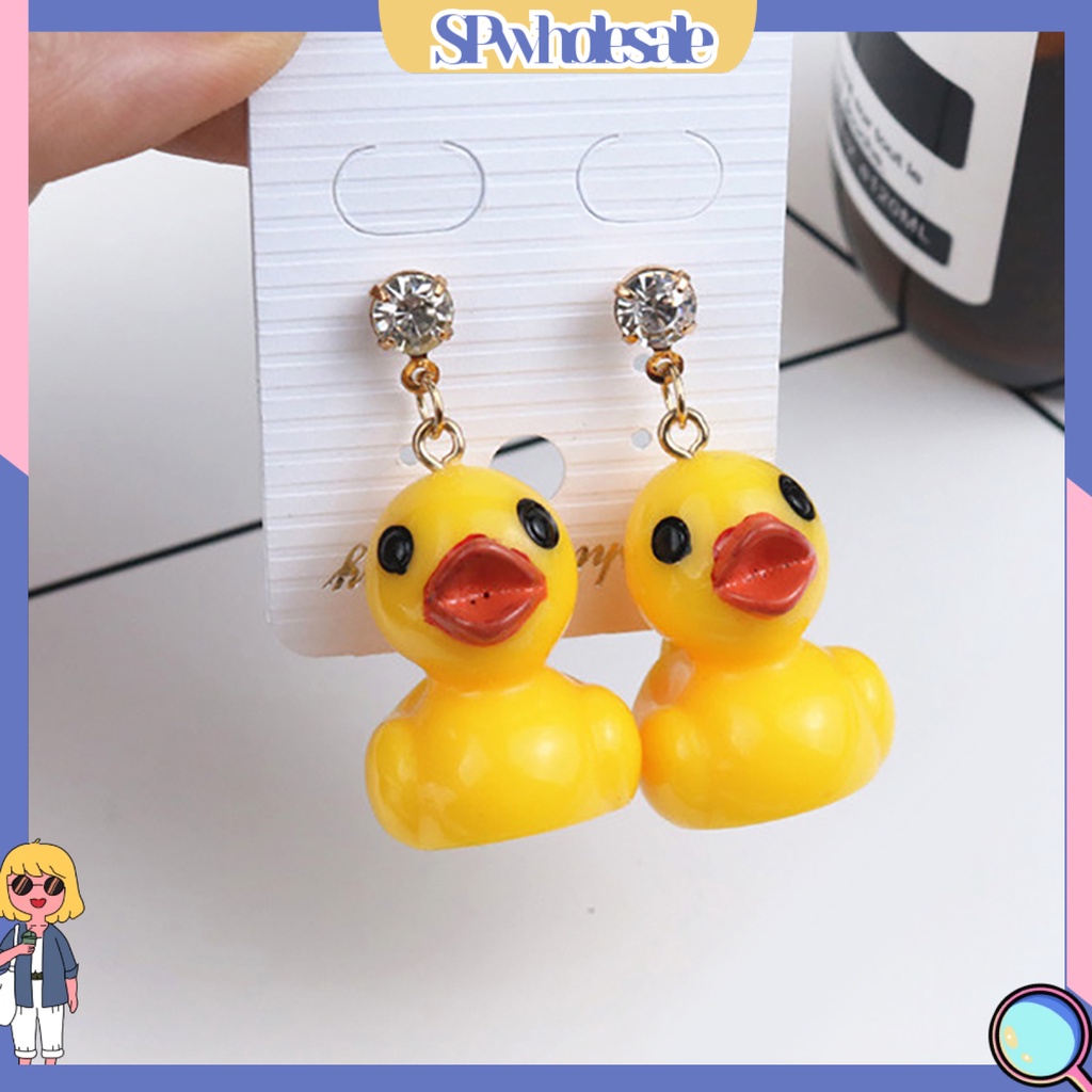 {SPwholesale} Hoa tai kiểu dáng chú vịt dễ thương thời trang độc đáo cho nữ