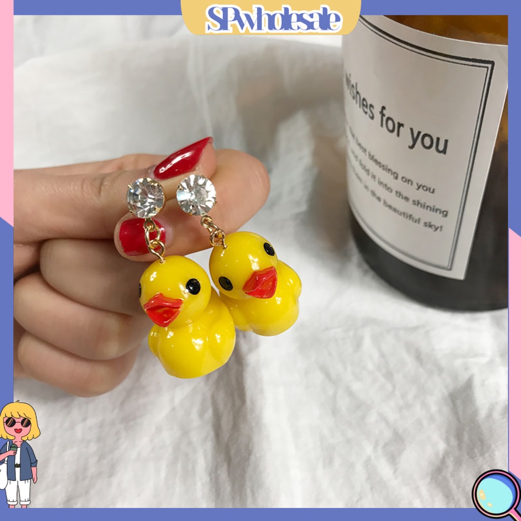 {SPwholesale} Hoa tai kiểu dáng chú vịt dễ thương thời trang độc đáo cho nữ