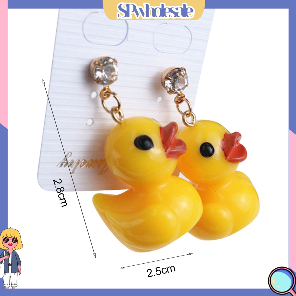 {SPwholesale} Hoa tai kiểu dáng chú vịt dễ thương thời trang độc đáo cho nữ