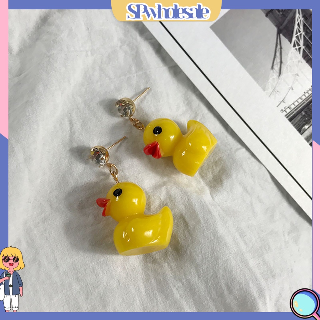 {SPwholesale} Hoa tai kiểu dáng chú vịt dễ thương thời trang độc đáo cho nữ