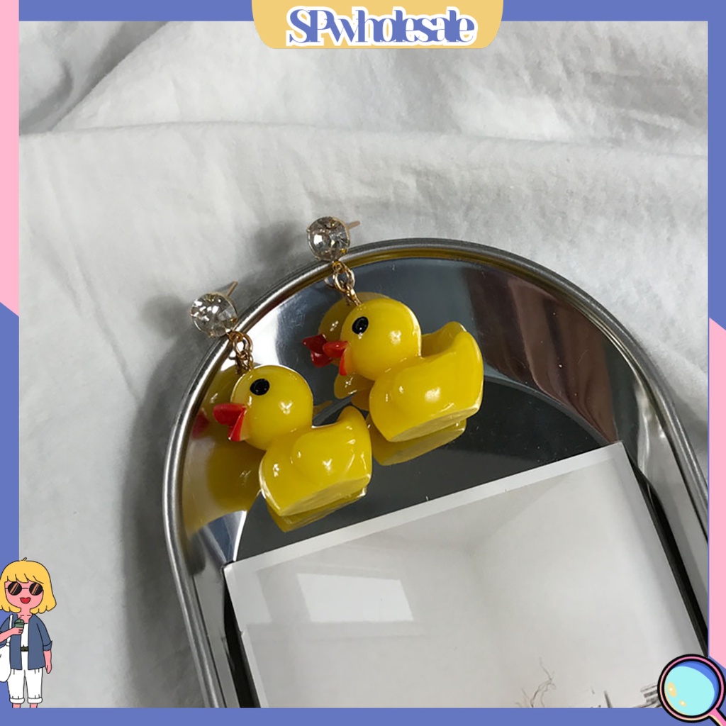 {SPwholesale} Hoa tai kiểu dáng chú vịt dễ thương thời trang độc đáo cho nữ