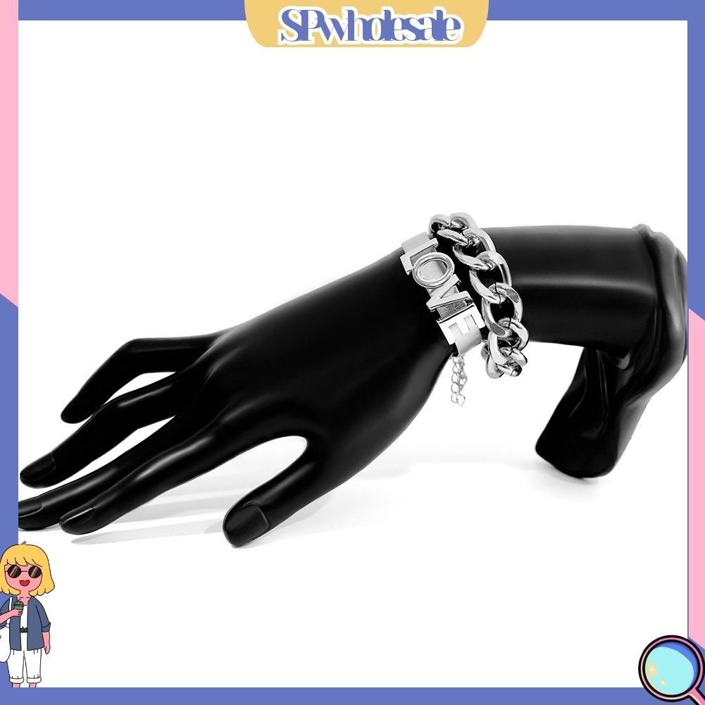 {SPwholesale} Set 2 dây chuyền dạng xích và dạng gắn chữ cho phái nữ