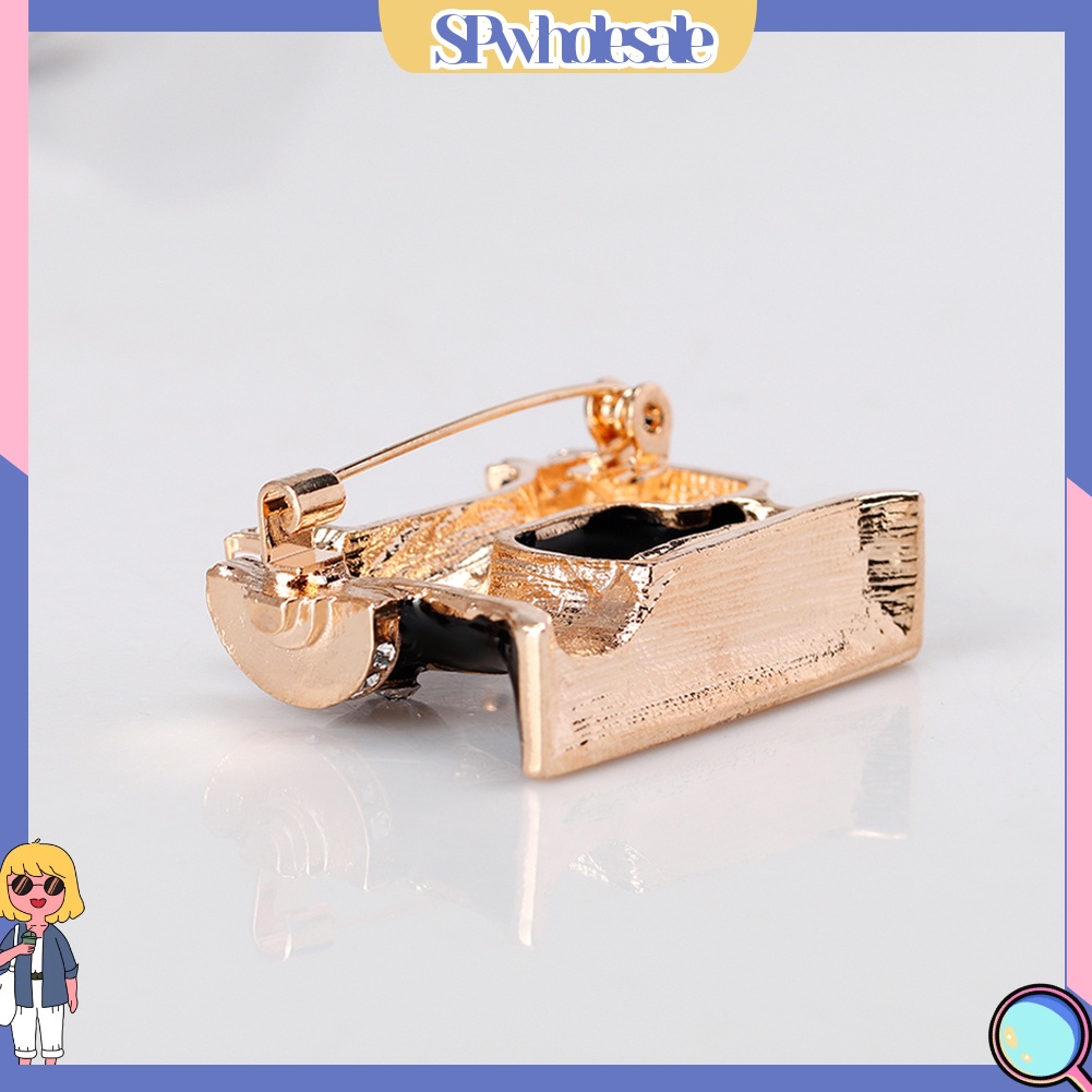 {SPwholesale} Ghim cài áo tạo hình máy may đính đá dễ thương