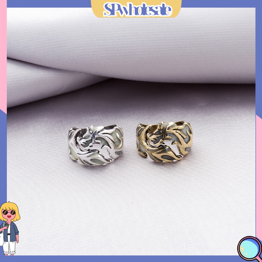SPwholesale| Nhẫn họa tiết rồng phát sáng dạ quang cho nam