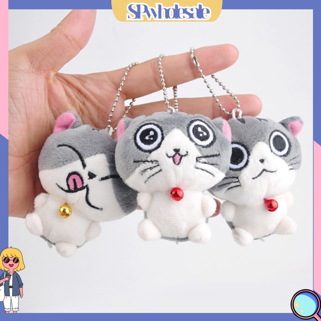 SPwholesale| Đồ Chơi Mèo Nhồi Bông Mini Đáng Yêu 8cm Có Dây Móc Khóa