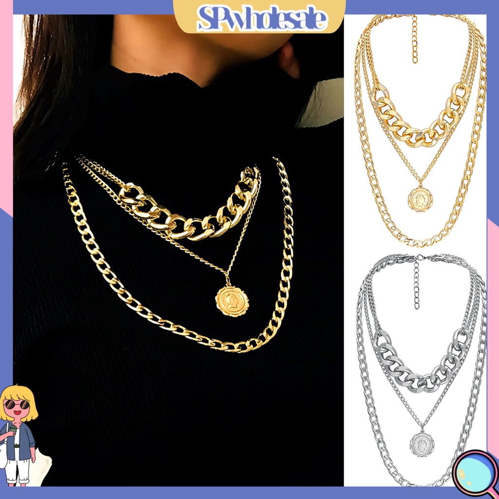 {SPwholesale} Dây chuyền nhiều lớp thời trang phong cách hip hop