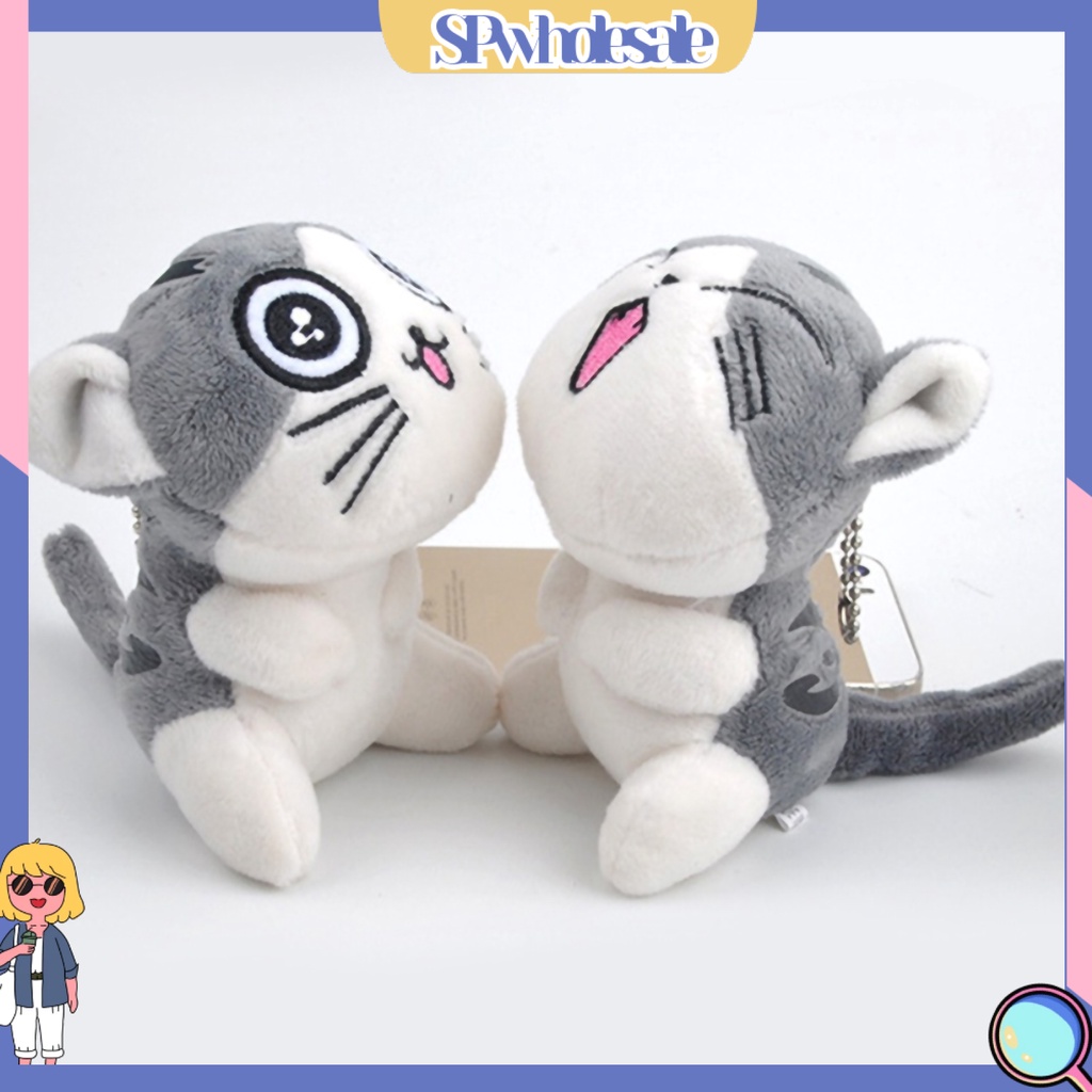 SPwholesale| Đồ Chơi Mèo Nhồi Bông Mini Đáng Yêu 8cm Có Dây Móc Khóa