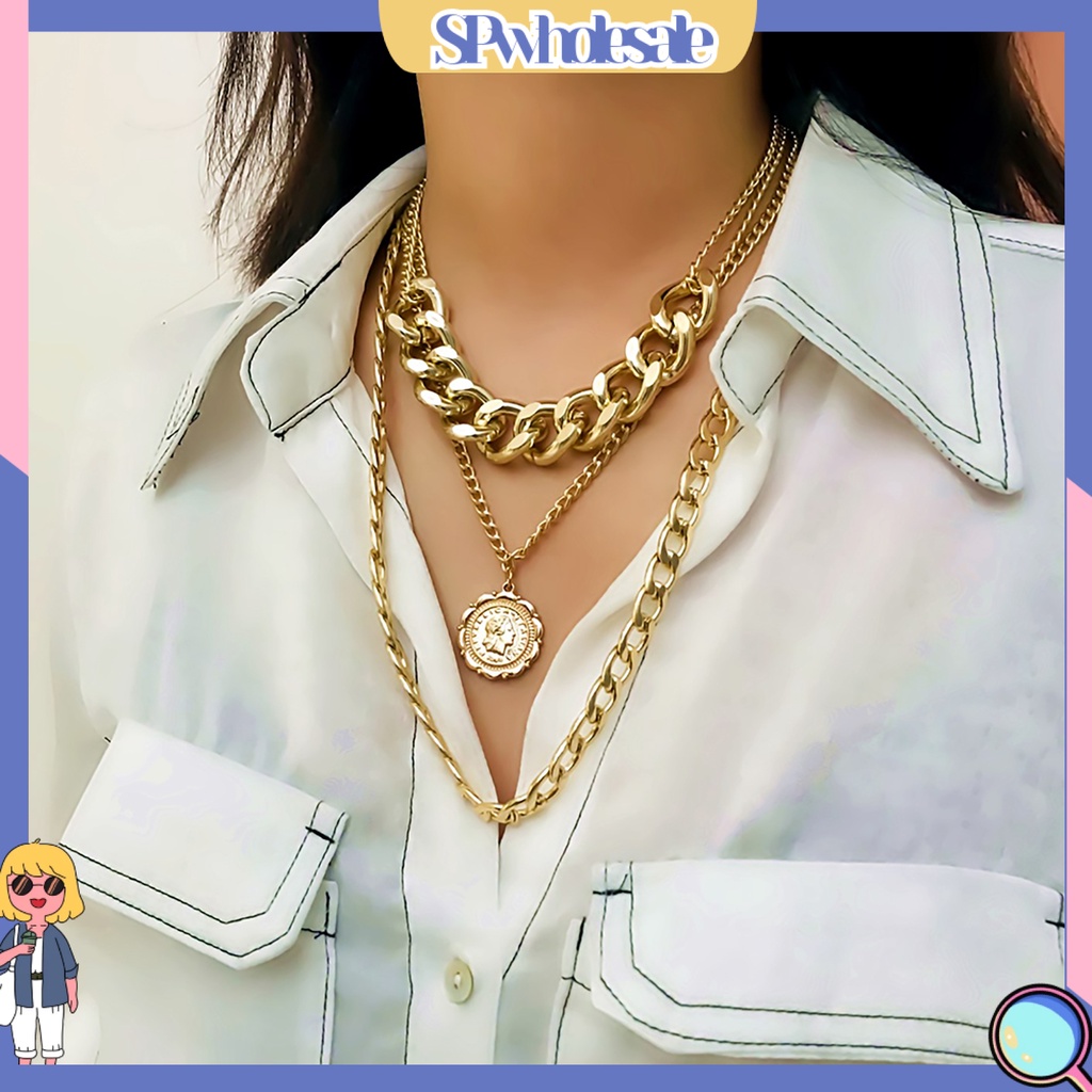 {SPwholesale} Dây chuyền nhiều lớp thời trang phong cách hip hop