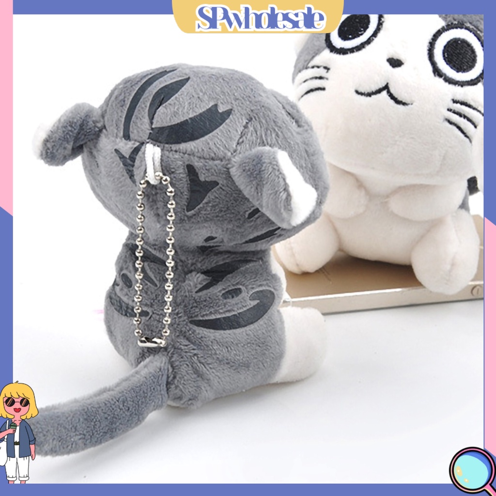 SPwholesale| Đồ Chơi Mèo Nhồi Bông Mini Đáng Yêu 8cm Có Dây Móc Khóa