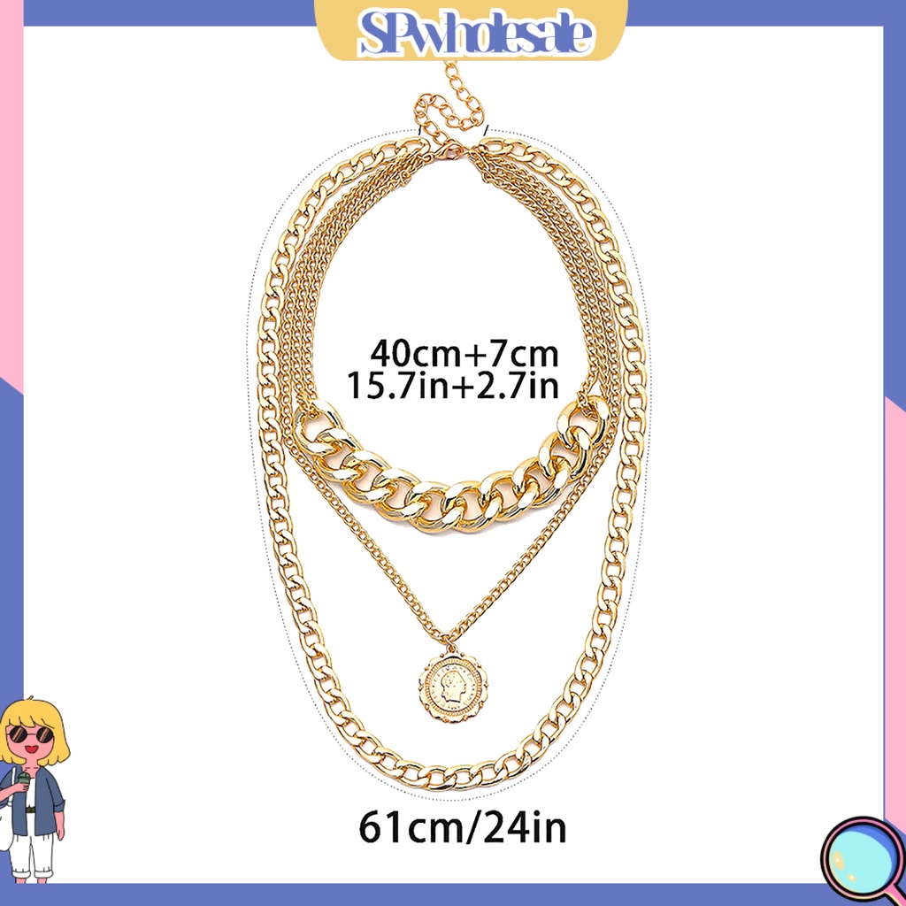 {SPwholesale} Dây chuyền nhiều lớp thời trang phong cách hip hop