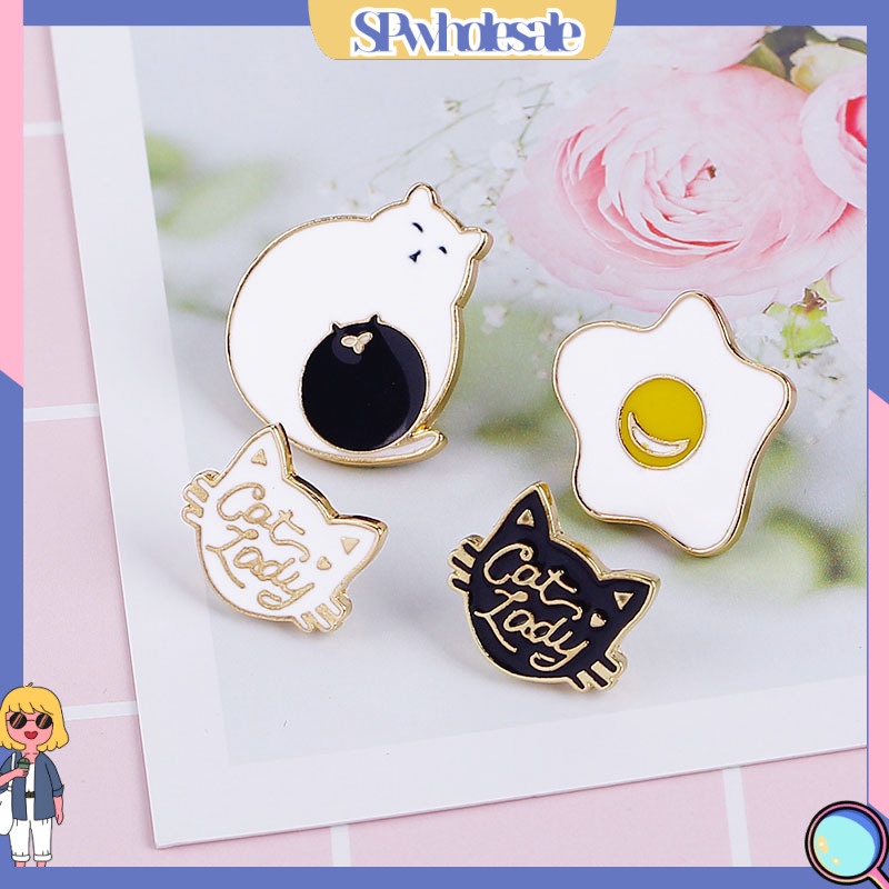 {SPwholesale} Huy hiệu cài áo hình chú mèo đáng yêu xinh xắn dành cho nữ