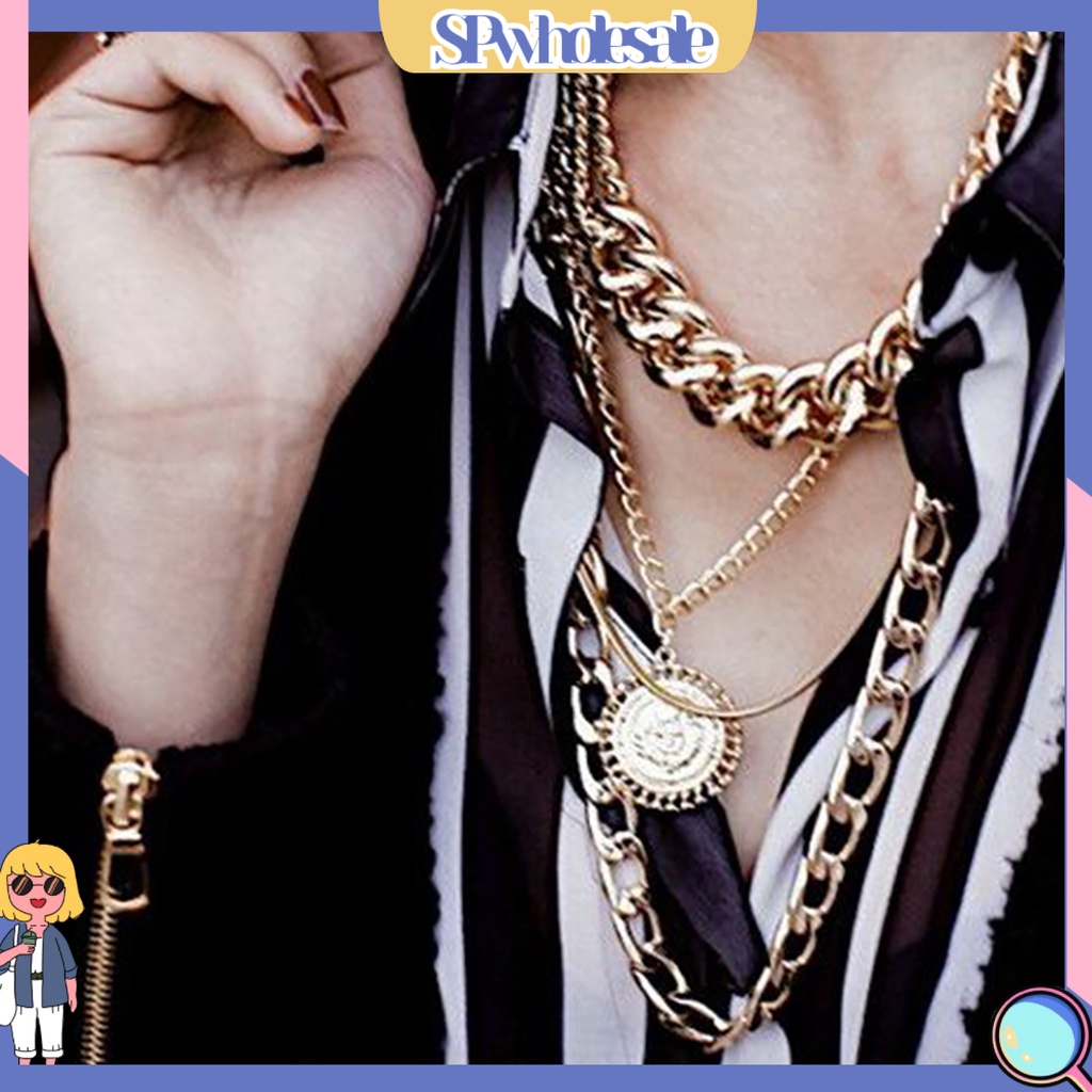 {SPwholesale} Dây chuyền nhiều lớp thời trang phong cách hip hop