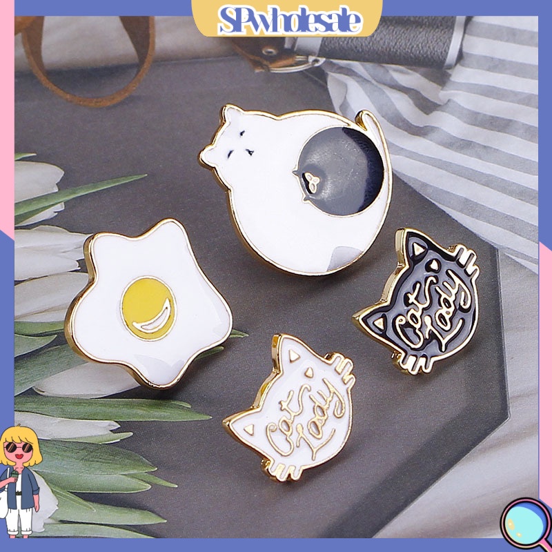 {SPwholesale} Huy hiệu cài áo hình chú mèo đáng yêu xinh xắn dành cho nữ