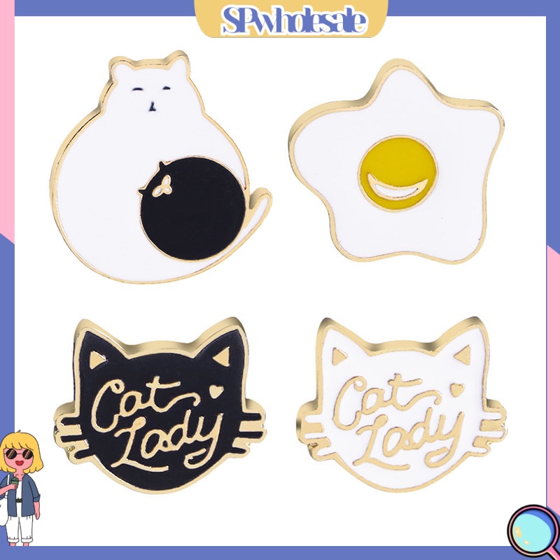 {SPwholesale} Huy hiệu cài áo hình chú mèo đáng yêu xinh xắn dành cho nữ