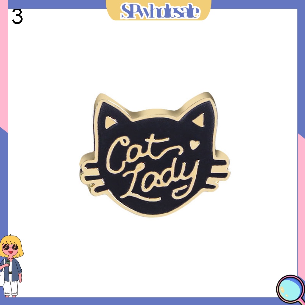 {SPwholesale} Huy hiệu cài áo hình chú mèo đáng yêu xinh xắn dành cho nữ